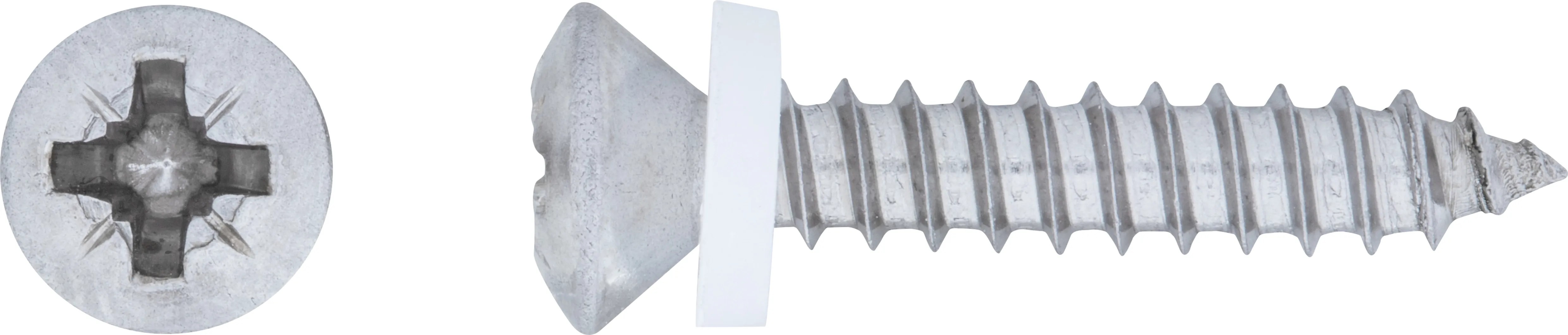 Parapetná skrutka so šošovkovou hlavou PZ2 plný závit oceľ A2 3,9 x 16 mm, 10 ks Parapetná skrutka so šošovkovou hlavou PZ2 plný závit oceľ A2 3,9 x 16 mm, 10 ks