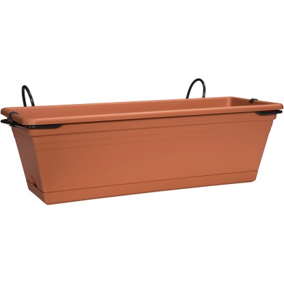 Ebert Hranatý kvetináč s príslušenstvom 28 cm x 50 cm x 20 cm terakotový Ebert Hranatý kvetináč s príslušenstvom 28 cm x 50 cm x 20 cm terakotový