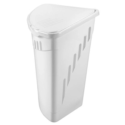 Heidrun Rohový kôš na špinavú bielizeň, plast, biela, 35 l Heidrun Rohový kôš na špinavú bielizeň, plast, biela, 35 l