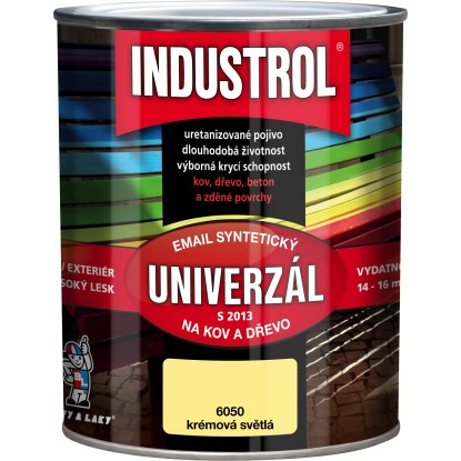 INDUSTROL Email na kov a drevo S2013 UNIVERZÁL 6050 krémovo svetlá 750 ml INDUSTROL Email na kov a drevo S2013 UNIVERZÁL 6050 krémovo svetlá 750 ml