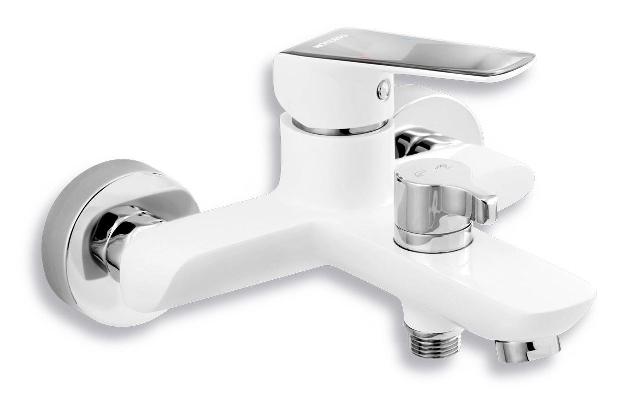 Vaňová batéria bez príslušenstva Nobless Tina biela / chróm Vaňová batéria bez príslušenstva Nobless Tina biela / chróm