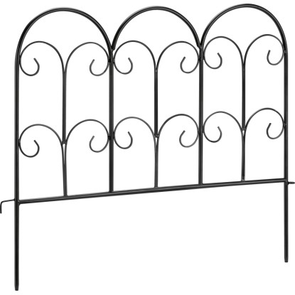 Kovový dekoratívny záhradný obrubník, ornamenty, čierna, 56,5 x 48 cm Kovový dekoratívny záhradný obrubník, ornamenty, čierna, 56,5 x 48 cm