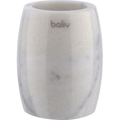 baliv Téglik na zubné kefky, bielo-sivý mramor, pr. 8 x 10,2 cm baliv Téglik na zubné kefky, bielo-sivý mramor, pr. 8 x 10,2 cm