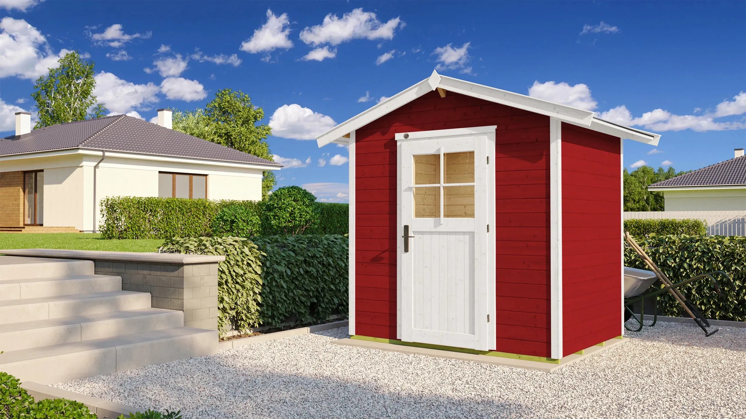 Weka Drevený záhradný domček 223 veľ. 1, švédská červená, 205 x 154 cm Weka Drevený záhradný domček 223 veľ. 1, švédská červená, 205 x 154 cm