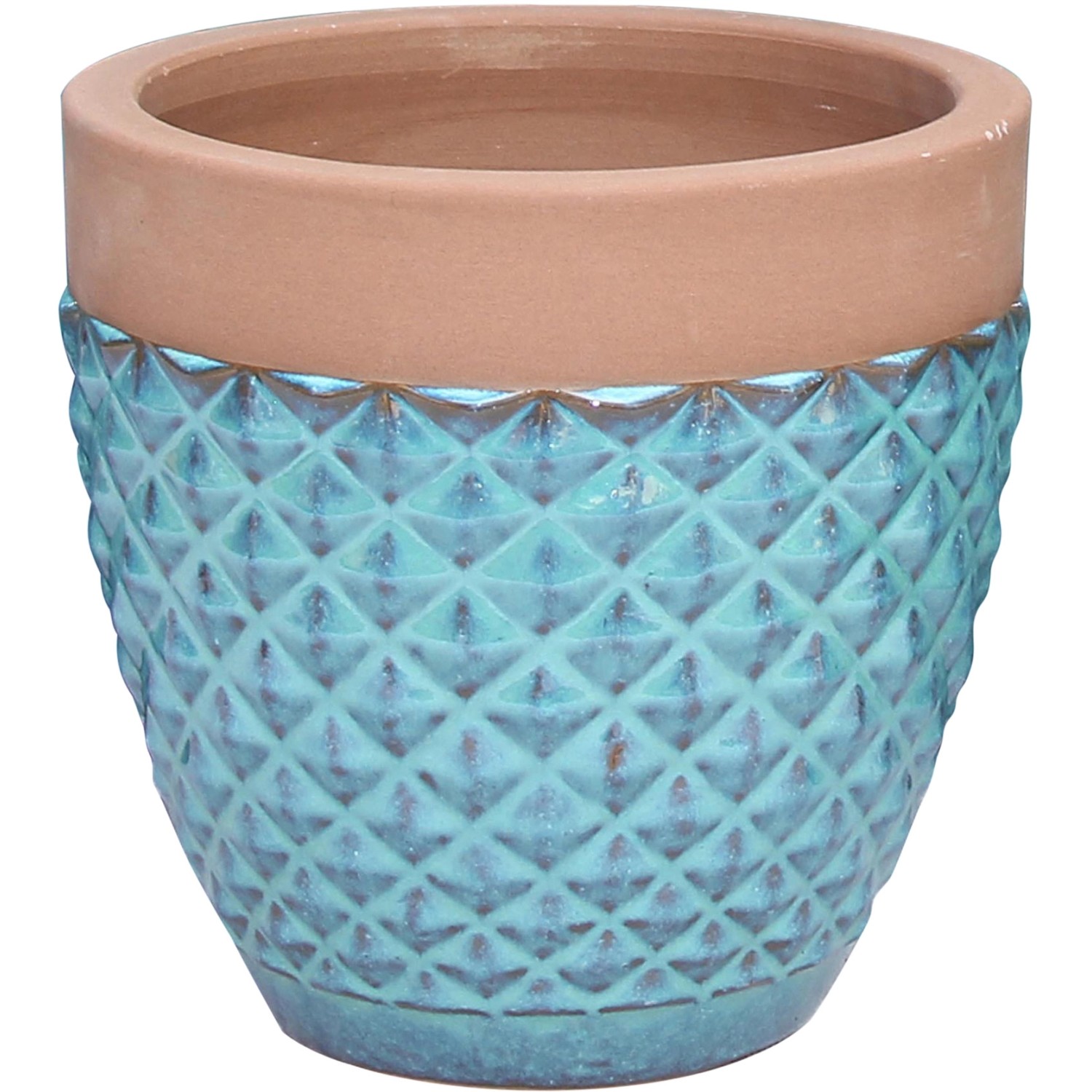 Kvetináč keramický ozdobný Diamond tyrkysový, 19 x 19 x 19 cm Kvetináč keramický ozdobný Diamond tyrkysový, 19 x 19 x 19 cm