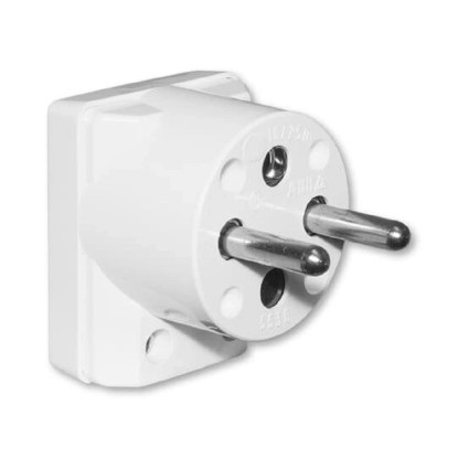 ABB Vidlica uhlová s bočným vývodom 5536-2154, 2P+T biela 16A/230V ABB Vidlica uhlová s bočným vývodom 5536-2154, 2P+T biela 16A/230V