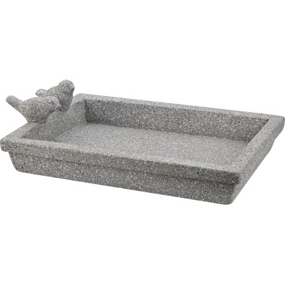 Pítko pre vtáčiky svetlo sivé 32 cm x 22 cm x 8 cm Pítko pre vtáčiky svetlo sivé 32 cm x 22 cm x 8 cm