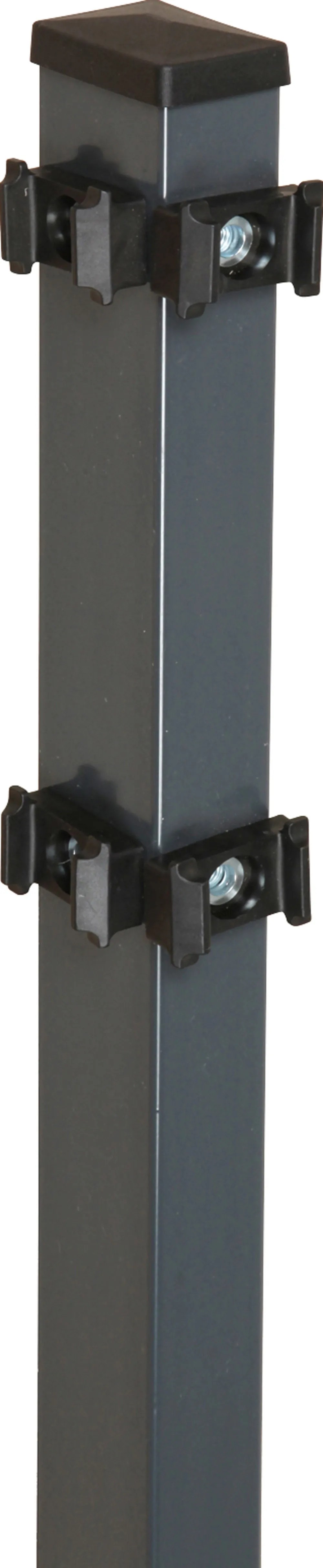 Rohový plotový stĺpik pre zvárané pletivo antracitový 4 cm x 6 cm x 240 cm Rohový plotový stĺpik pre zvárané pletivo antracitový 4 cm x 6 cm x 240 cm