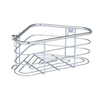 Wenko Rohová kúpeľňová polica Trestina, lesklá strieborná, 25 x 10,5 x 16,5 cm Wenko Rohová kúpeľňová polica Trestina, lesklá strieborná, 25 x 10,5 x 16,5 cm