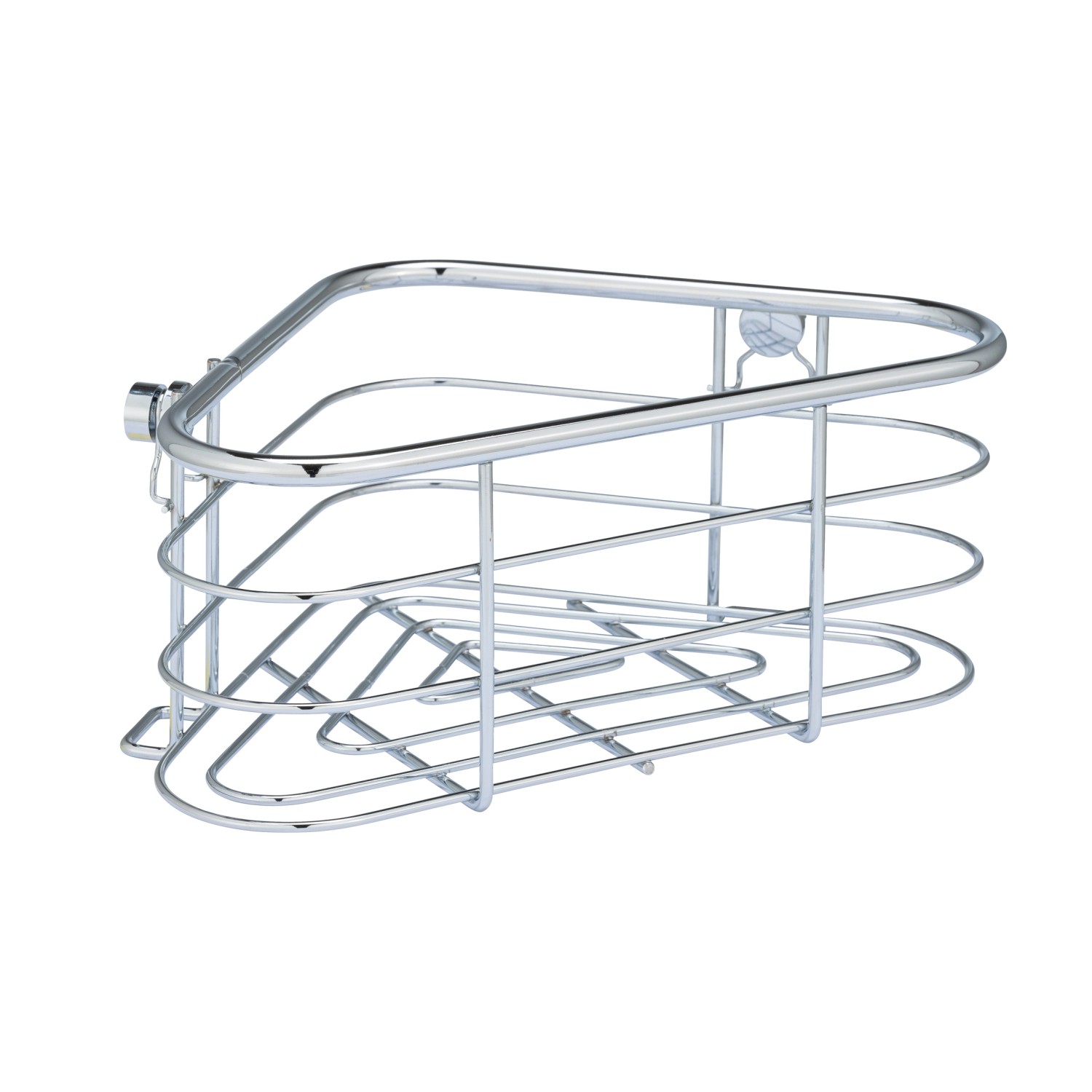 Wenko Rohová kúpeľňová polica Trestina, lesklá strieborná, 25 x 10,5 x 16,5 cm Wenko Rohová kúpeľňová polica Trestina, lesklá strieborná, 25 x 10,5 x 16,5 cm