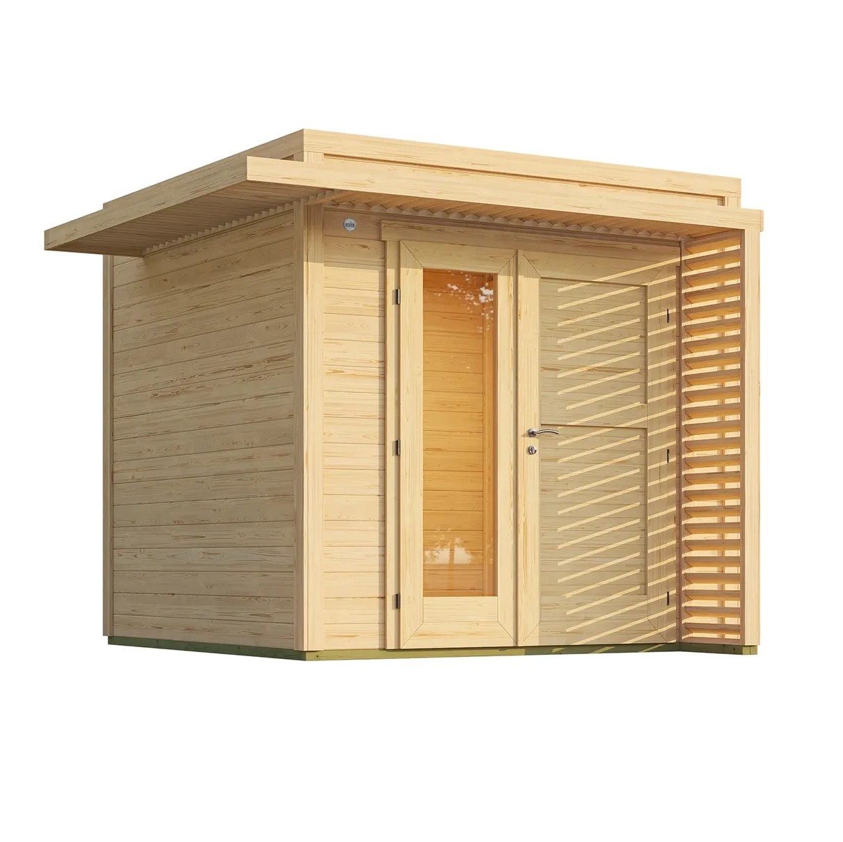 Weka Drevený záhradný domček Amberley 19mm, prírodný, 235 x 235 cm Weka Drevený záhradný domček Amberley 19mm, prírodný, 235 x 235 cm
