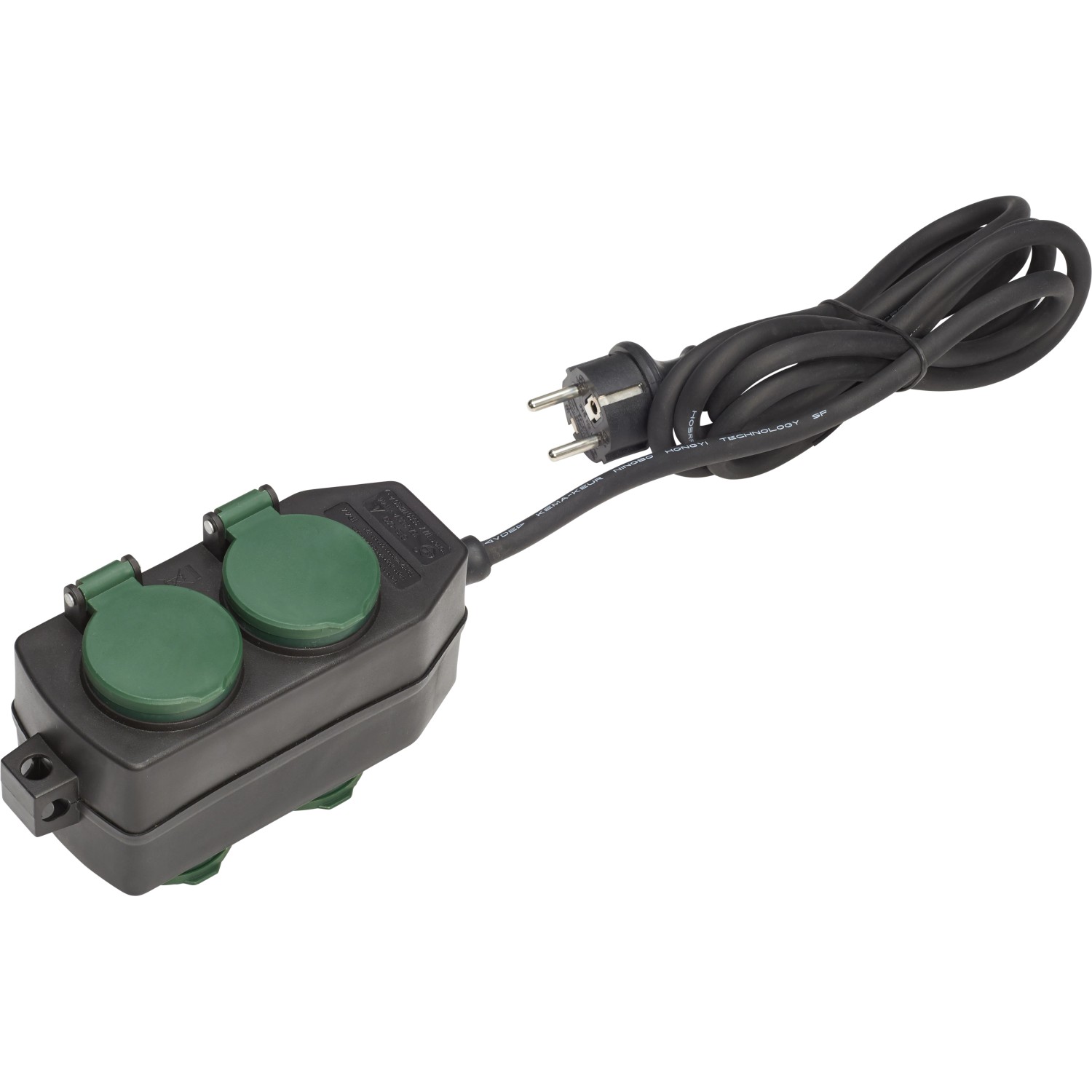 Zásuvková lišta H05RR-F 3 x 1,5 mm2 čierna 2 m Zásuvková lišta H05RR-F 3 x 1,5 mm2 čierna 2 m