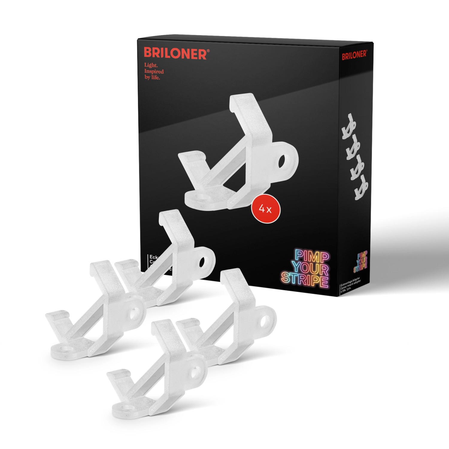 Briloner Súprava koncoviek koľajnicového systému, transparentná, 4 ks Briloner Súprava koncoviek koľajnicového systému, transparentná, 4 ks