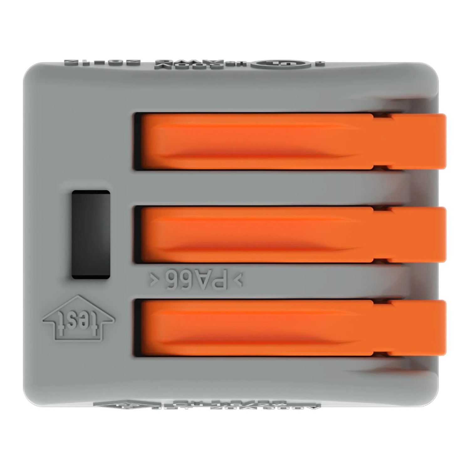Wago spojka, 4 mm², 3-pólová, sivo-oranžová, 50 kusov. Pre bezpečnú elektroinštaláciu. Wago spojka, 4 mm², 3-pólová, sivo-oranžová, 50 kusov. Pre bezpečnú elektroinštaláciu.