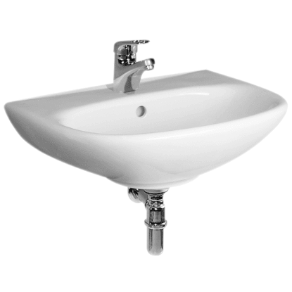 JIKA Umývadlo ZETA s otvorom pre batériu, biele, 55 x 44 cm JIKA Umývadlo ZETA s otvorom pre batériu, biele, 55 x 44 cm