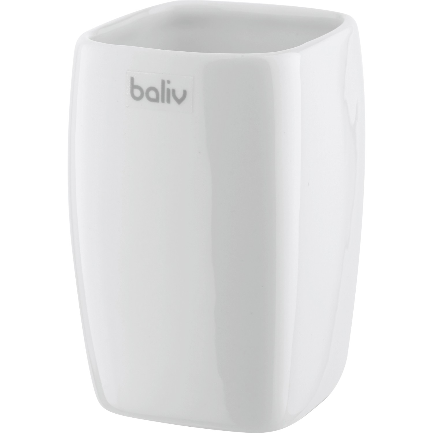 baliv Téglik na zubné kefky, keramika, biela, 7,5 x 7,5 x 10,5 cm baliv Téglik na zubné kefky, keramika, biela, 7,5 x 7,5 x 10,5 cm