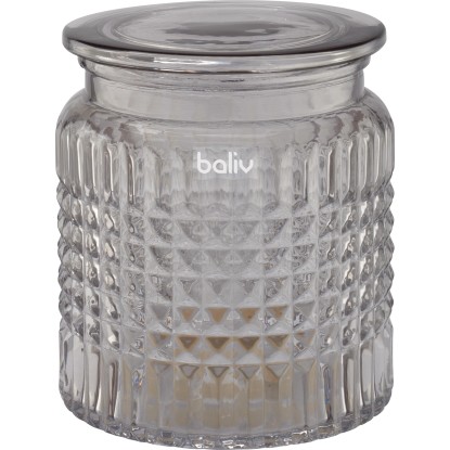 baliv Kozmetická dóza s vekom Retro Futures sklo sivá baliv Kozmetická dóza s vekom Retro Futures sklo sivá