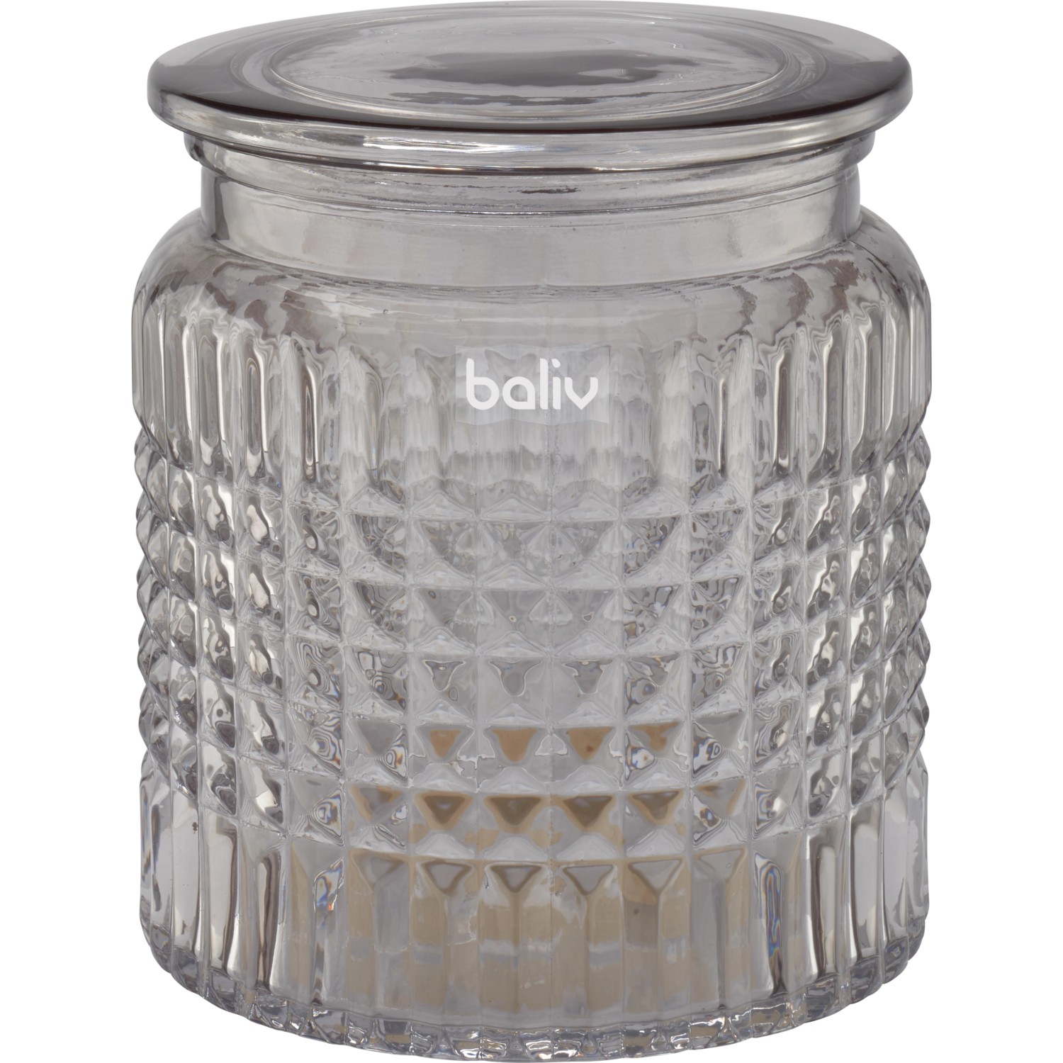 baliv Kozmetická dóza s vekom Retro Futures sklo sivá baliv Kozmetická dóza s vekom Retro Futures sklo sivá