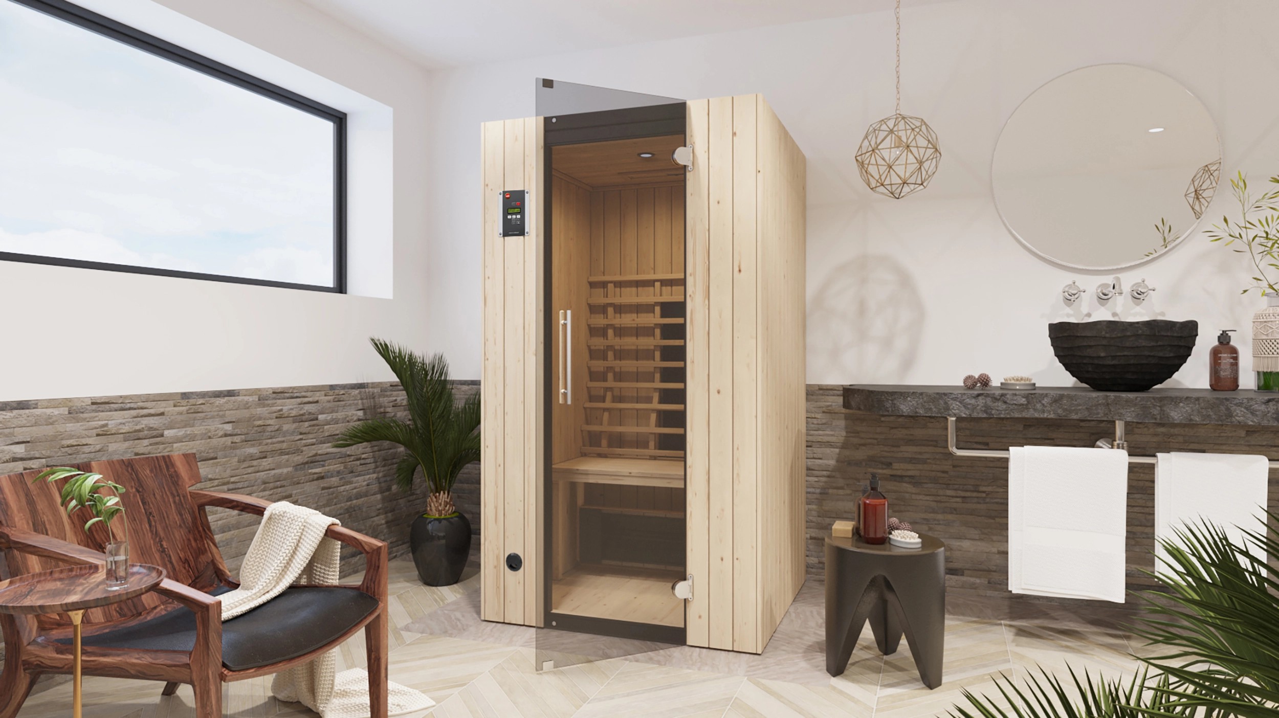 Weka Infračervená kabina Tanilla, 108 x 99 x 190 cm Weka Infračervená kabina Tanilla, 108 x 99 x 190 cm