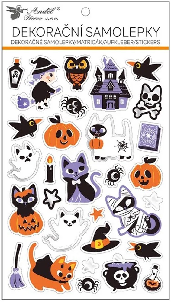 Anděl Přerov Samolepky Halloween mačky 14,5 x 25 cm Anděl Přerov Samolepky Halloween mačky 14,5 x 25 cm