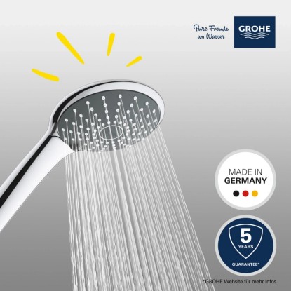 Ručná sprcha Grohe QuickFix Vitalio Joy 110 Duo chróm s prúdom vody. Ručná sprcha Grohe QuickFix Vitalio Joy 110 Duo chróm s prúdom vody.