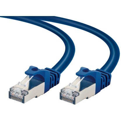 Schwaiger Sieťový kábel CAT 8 (SF/FTP) RJ45, modrá, 5 m Schwaiger Sieťový kábel CAT 8 (SF/FTP) RJ45, modrá, 5 m