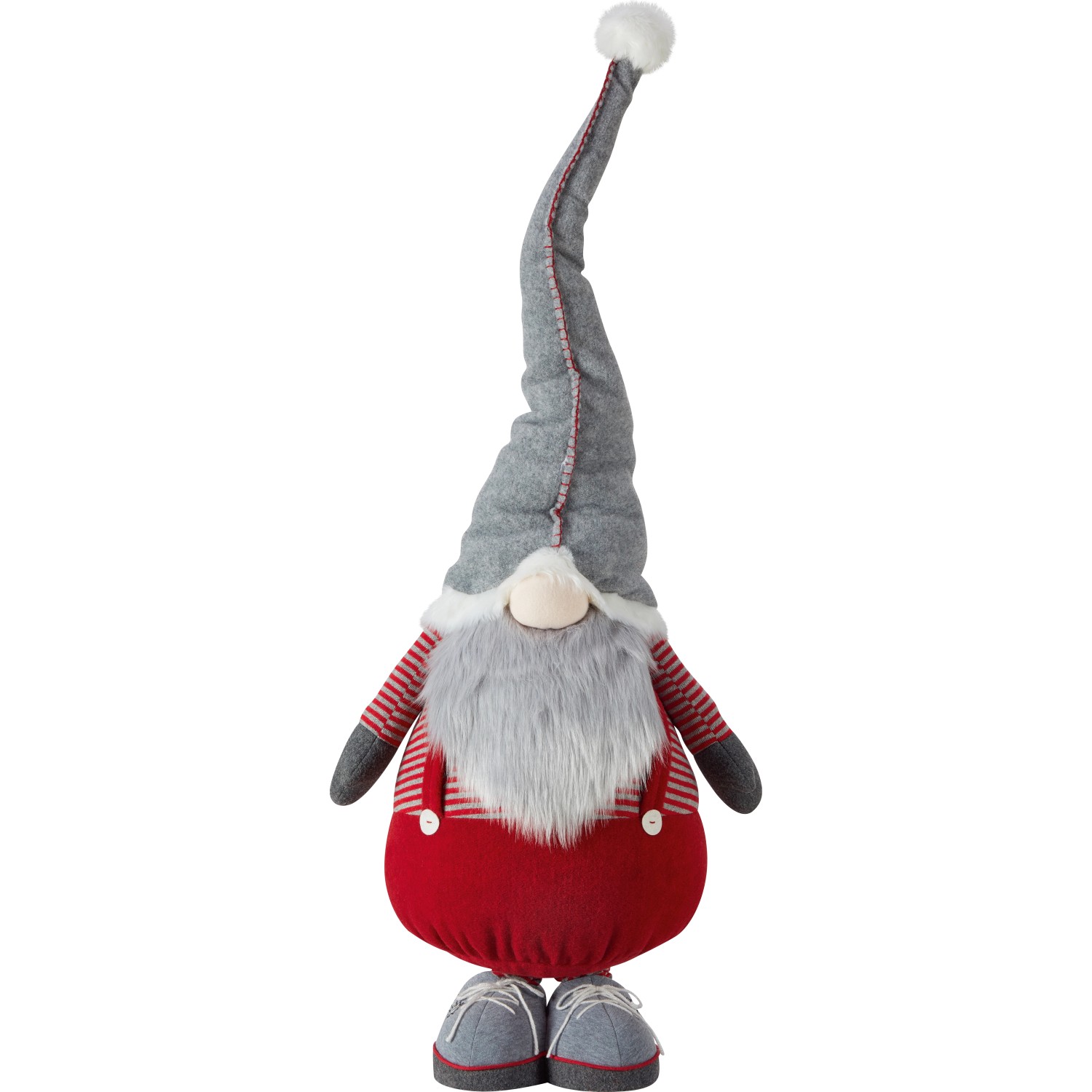 Vianočná dekorácia plyšový škriatok pop-up, červená/sivá, 145 cm Vianočná dekorácia plyšový škriatok pop-up, červená/sivá, 145 cm