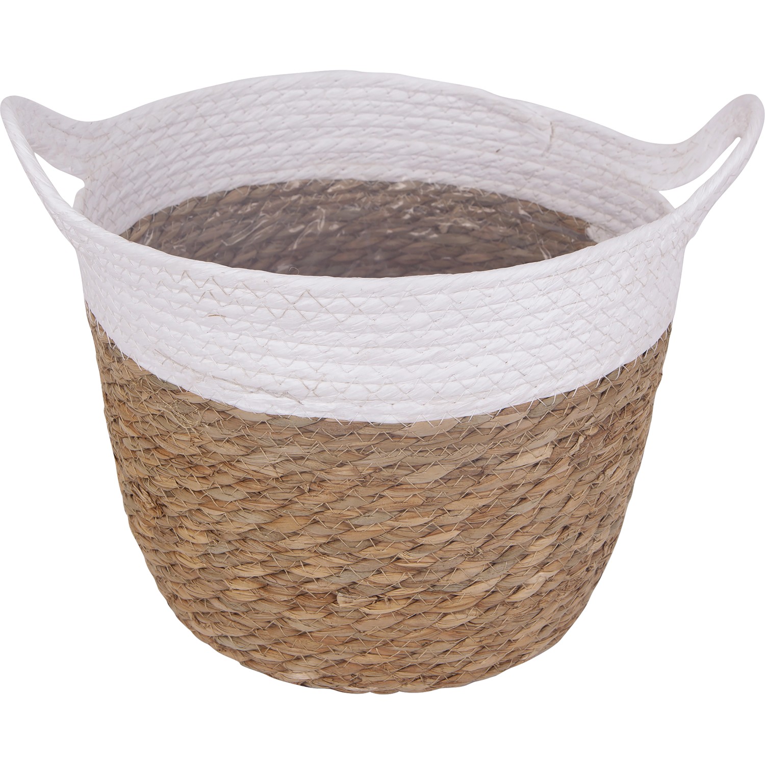 Košík na kvety, biela/prírodná, pr. 35 x 30 cm Košík na kvety, biela/prírodná, pr. 35 x 30 cm
