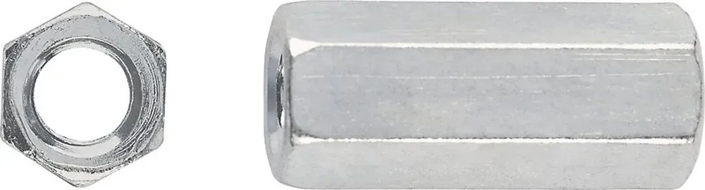 LUX-TOOLS Spojovacia matica nerezová oceľ A2, M10 x 30 mm, pr. 17 mm - na váhu LUX-TOOLS Spojovacia matica nerezová oceľ A2, M10 x 30 mm, pr. 17 mm - na váhu