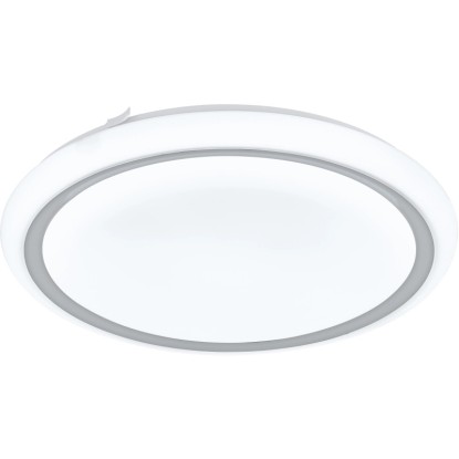 Biele stropné LED svietidlo Eglo Frantoio s chrómovaným okrajom, moderné stropné svietidlo do obývacích priestorov. Biele stropné LED svietidlo Eglo Frantoio s chrómovaným okrajom, moderné stropné svietidlo do obývacích priestorov.