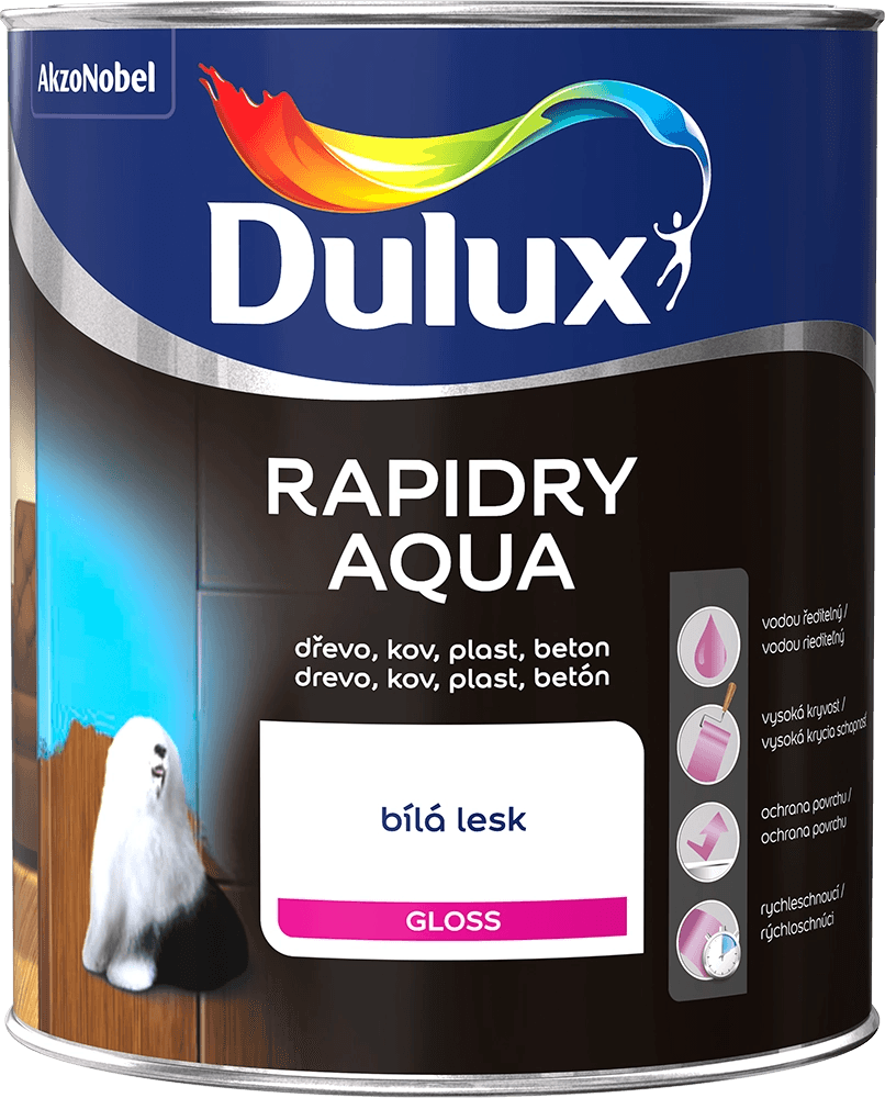 Dulux Univerzálna farba Rapidry Aqua slonová kosť 0,75 l Dulux Univerzálna farba Rapidry Aqua slonová kosť 0,75 l