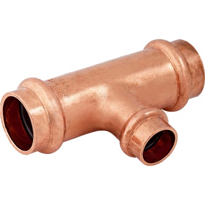 Lisovací T-diel s redukciou meď, pr. 22 mm x 15 mm x 22 mm, 1 ks Lisovací T-diel s redukciou meď, pr. 22 mm x 15 mm x 22 mm, 1 ks