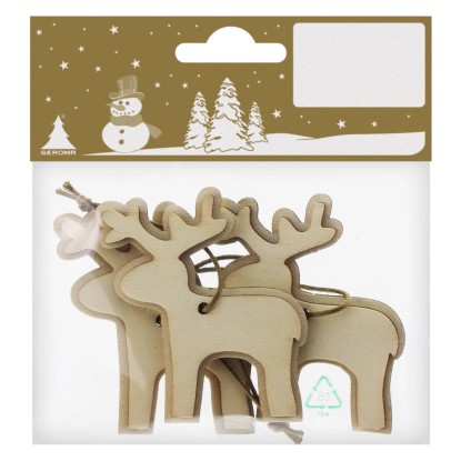 Drevený závesný žreb, 5 x 6 cm, 3 ks Drevený závesný žreb, 5 x 6 cm, 3 ks