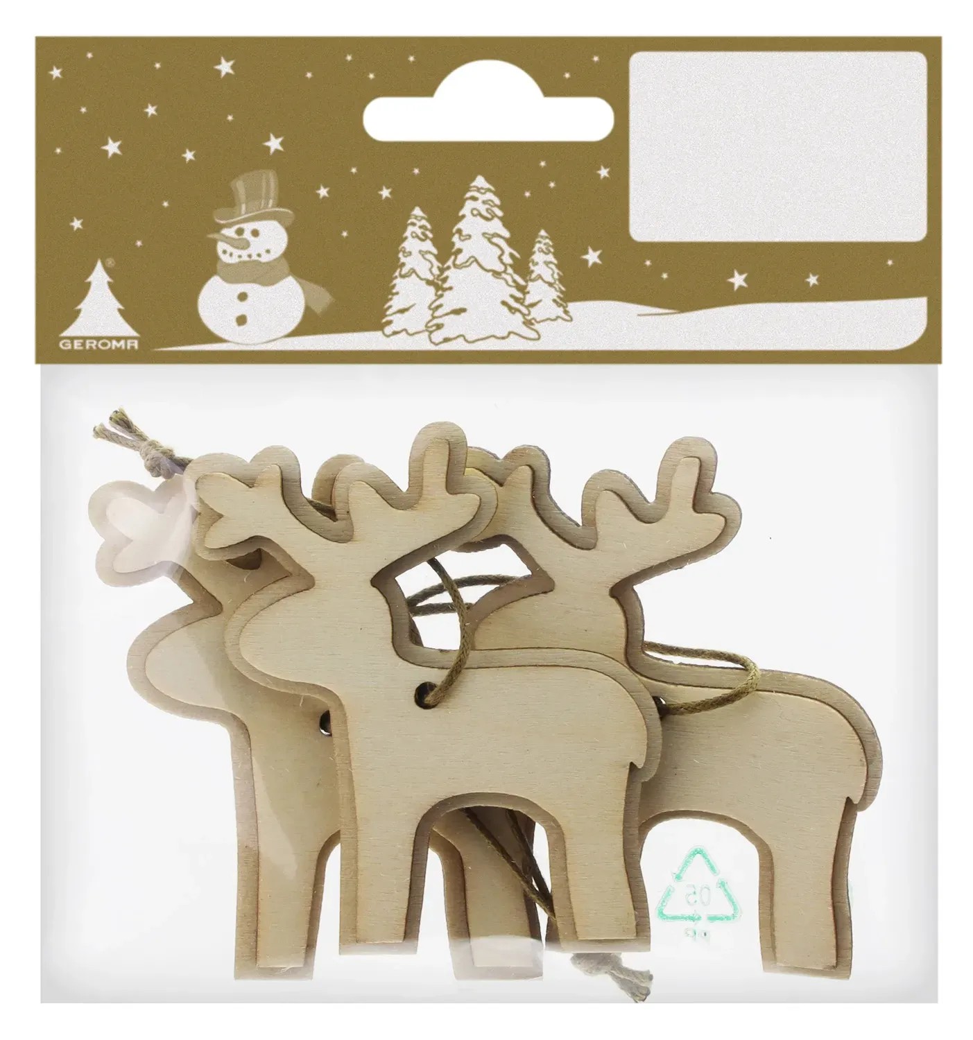 Drevený závesný žreb, 5 x 6 cm, 3 ks Drevený závesný žreb, 5 x 6 cm, 3 ks