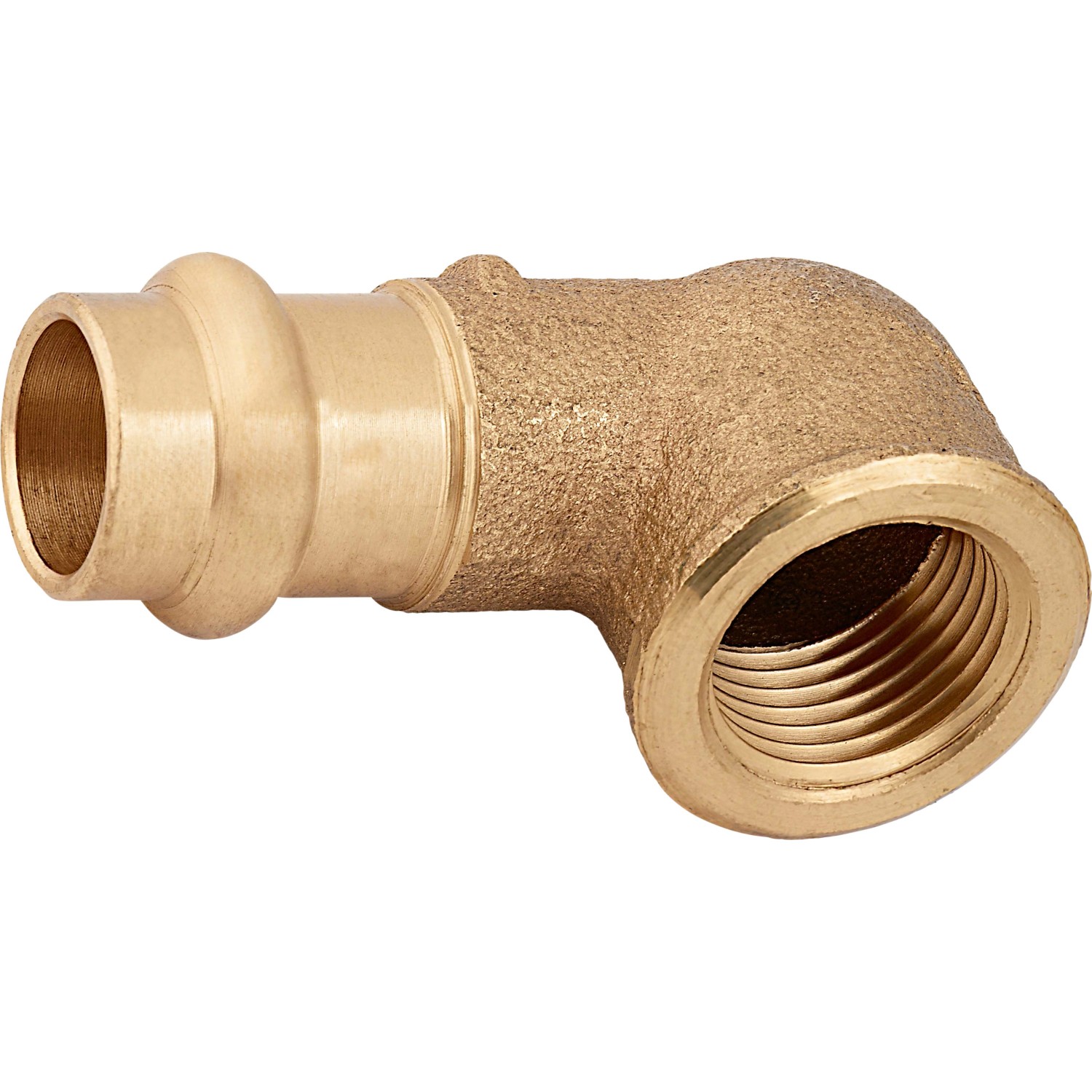 Lisovacie ostré koleno červená mosadz 90°, pr. 15 mm x 18,6 mm (Rp 1/2), 1 ks Lisovacie ostré koleno červená mosadz 90°, pr. 15 mm x 18,6 mm (Rp 1/2), 1 ks