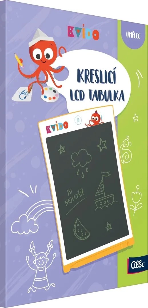 Kresliaca LCD tabuľka Kvído 8,5" so stylusom Kresliaca LCD tabuľka Kvído 8,5" so stylusom