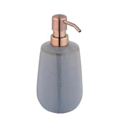 Wenko Keramický dávkovač mydla Sirmione, sivá/medená, 430 ml Wenko Keramický dávkovač mydla Sirmione, sivá/medená, 430 ml