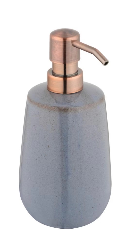 Wenko Keramický dávkovač mydla Sirmione, sivá/medená, 430 ml Wenko Keramický dávkovač mydla Sirmione, sivá/medená, 430 ml