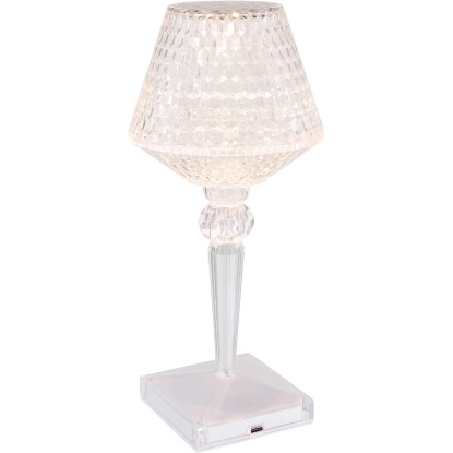 Globo LED krištáľová stolná lampa, ø 12 cm, výška 26 cm, pre atmosférické vonkajšie osvetlenie. Globo LED krištáľová stolná lampa, ø 12 cm, výška 26 cm, pre atmosférické vonkajšie osvetlenie.