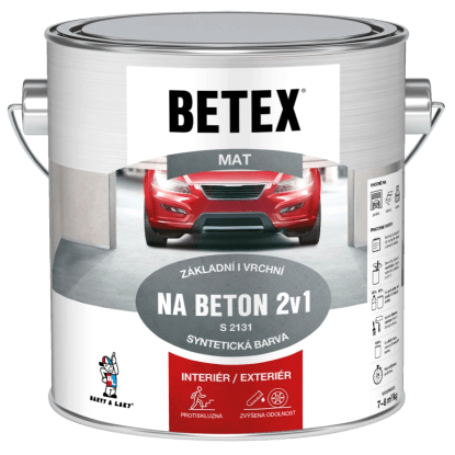 BETEX Základná aj vrchná farba na betón S2131 2v1, 0440 modrá 2 kg BETEX Základná aj vrchná farba na betón S2131 2v1, 0440 modrá 2 kg