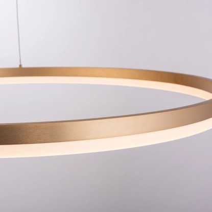 Moderné LED závesné svietidlo Helia od Paul Neuhaus, 80 cm, matná mosadz, stmievateľné. Moderné LED závesné svietidlo Helia od Paul Neuhaus, 80 cm, matná mosadz, stmievateľné.