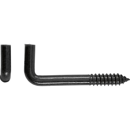 Skrutkovací hák čierny rovný, pr. 4 x 30 mm, 6 ks Skrutkovací hák čierny rovný, pr. 4 x 30 mm, 6 ks