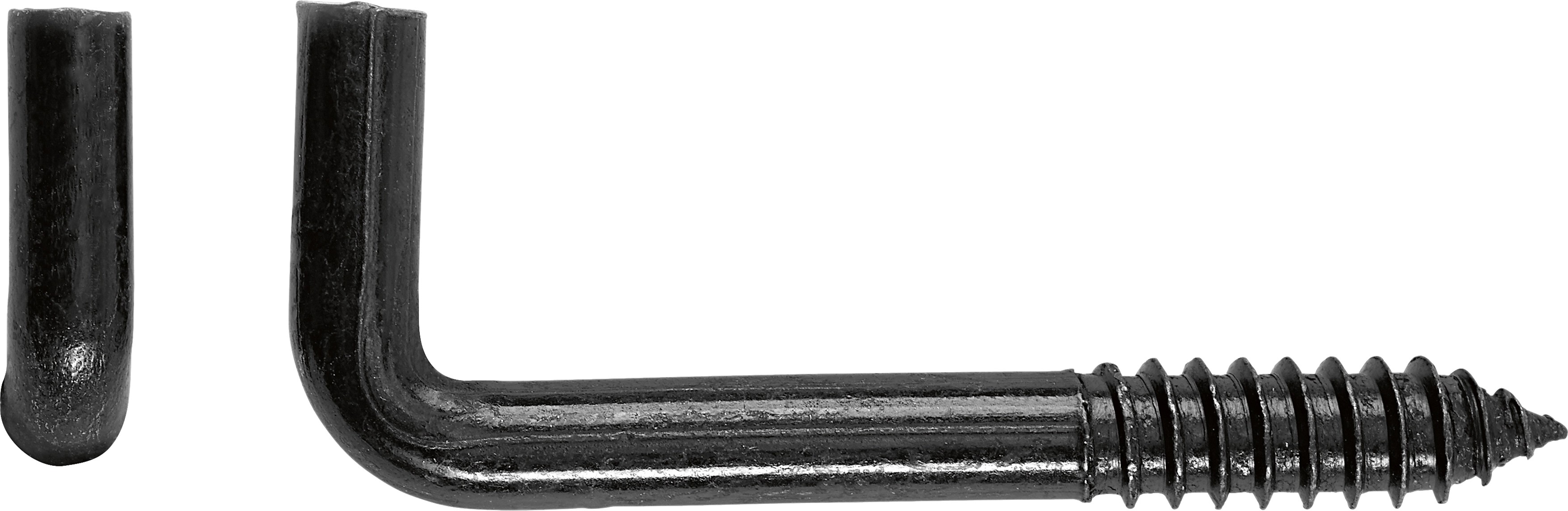 Skrutkovací hák čierny rovný, pr. 4 x 30 mm, 6 ks Skrutkovací hák čierny rovný, pr. 4 x 30 mm, 6 ks