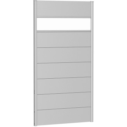 Biohort Plný plot s čiastočným presklením, strieborný, 100 x 180 cm Biohort Plný plot s čiastočným presklením, strieborný, 100 x 180 cm