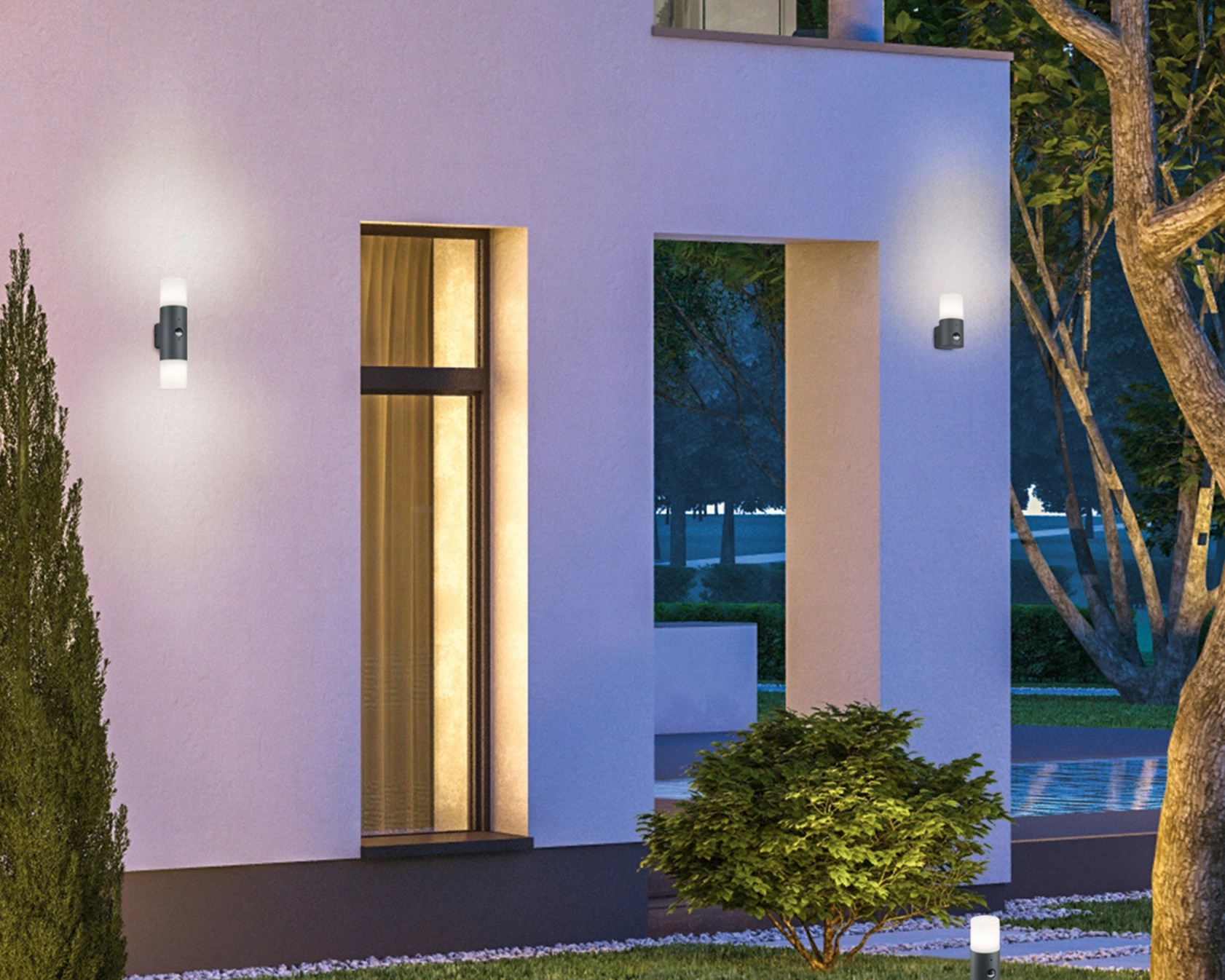 Trio Vonkajšie svietidlo Hoosic s det. pohybu, IP44, antracit, pr. 8,5 x 17,5 cm Trio Vonkajšie svietidlo Hoosic s det. pohybu, IP44, antracit, pr. 8,5 x 17,5 cm