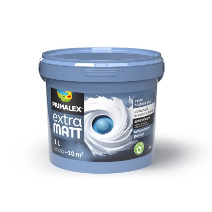 Primalex Vnútorný maliarsky náter Extra Matt snehobiely 1 l Primalex Vnútorný maliarsky náter Extra Matt snehobiely 1 l