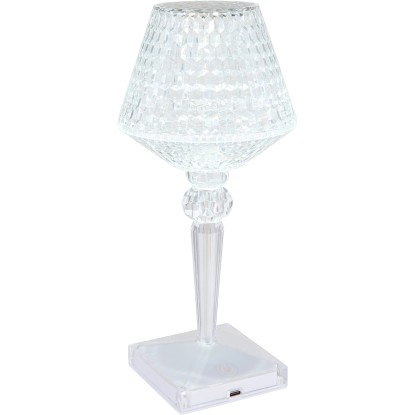 Globo LED stolná lampa krištáľ, ø 12 cm, výška 26 cm. Dekoratívne vonkajšie svetlo s USB nabíjacím káblom. Globo LED stolná lampa krištáľ, ø 12 cm, výška 26 cm. Dekoratívne vonkajšie svetlo s USB nabíjacím káblom.