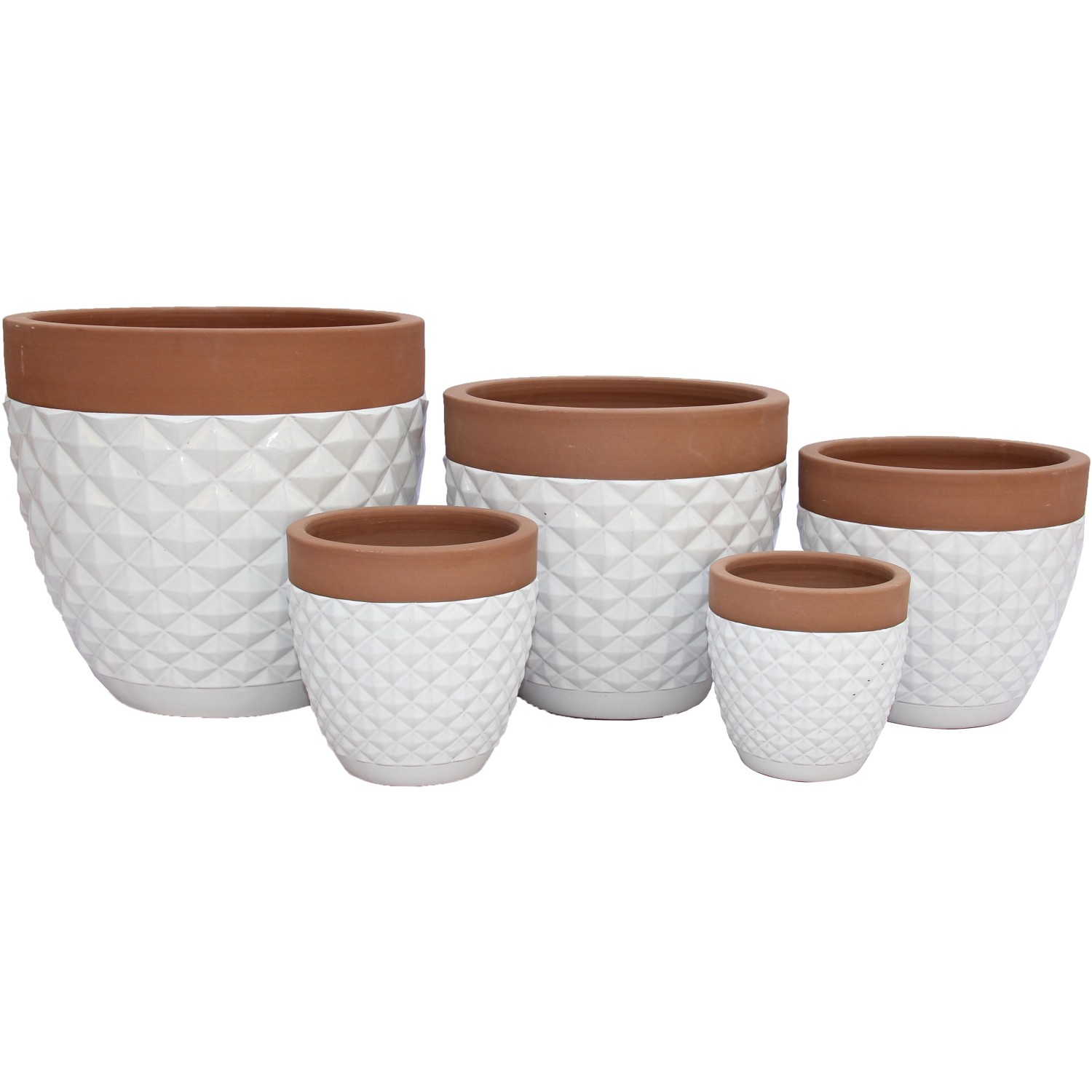 Kvetináč keramický ozdobný Diamond krémový, 45 x 45 x 41 cm Kvetináč keramický ozdobný Diamond krémový, 45 x 45 x 41 cm