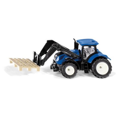 SIKU Kovový model Traktor New Holland s paletovými vidlami a paletou SIKU Kovový model Traktor New Holland s paletovými vidlami a paletou