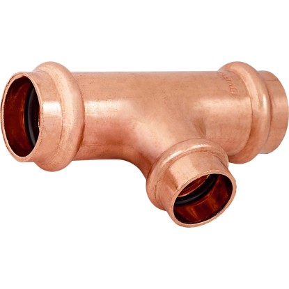 Lisovací T-diel s redukciou meď, pr. 22 mm x 18 mm x 22 mm, 1 ks Lisovací T-diel s redukciou meď, pr. 22 mm x 18 mm x 22 mm, 1 ks